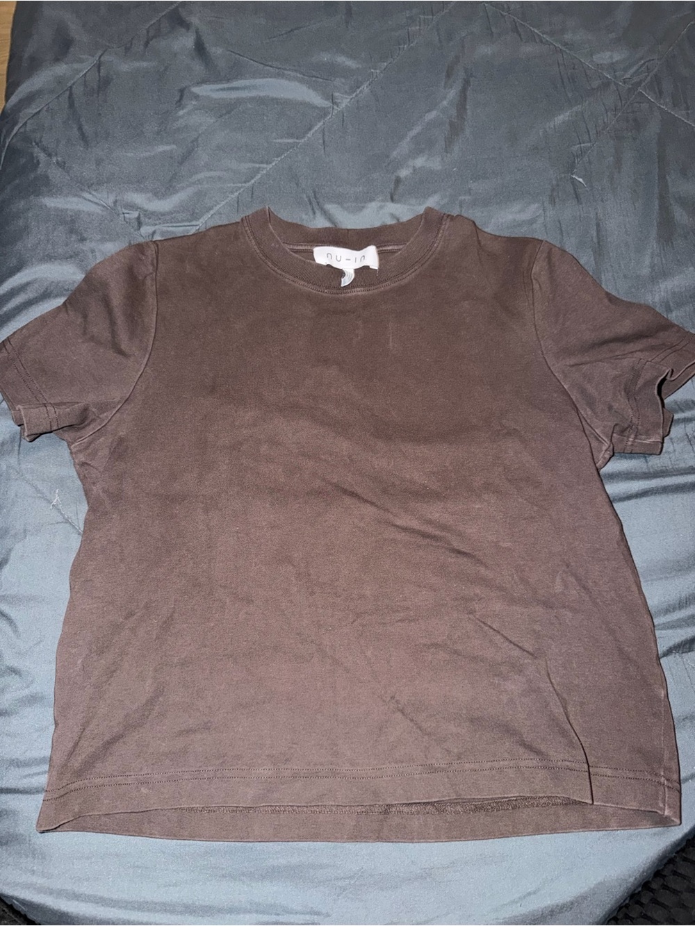 Brown Crewneck Short-Sleeve Tee